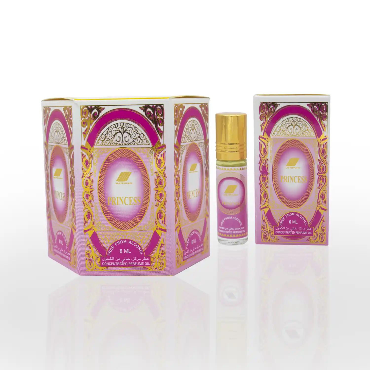 Princess 6ml Attar is a concentered perfume oil, free from Alcohol. It is a product of ARD perfumes. Made in UAE