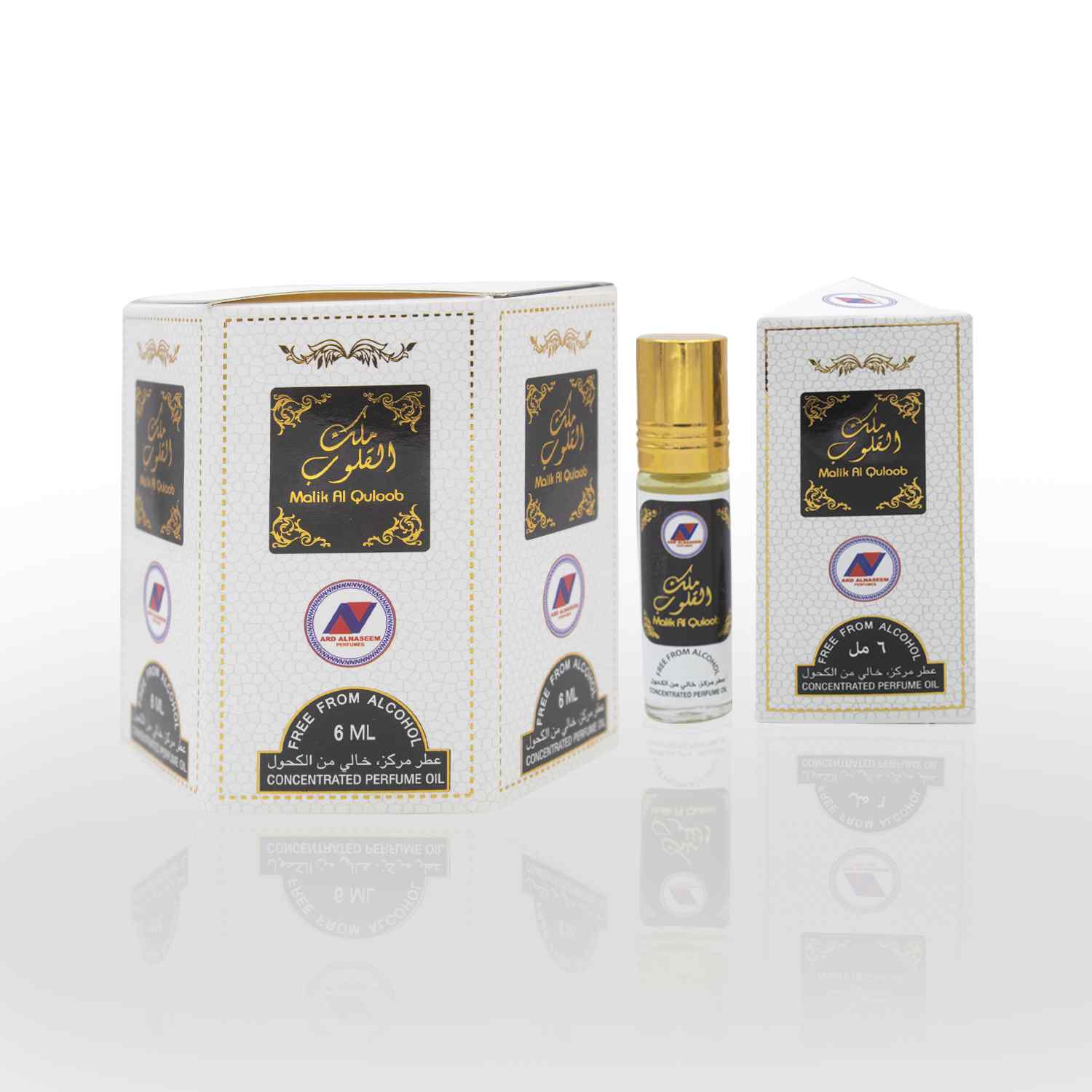 Malik Al Quloob 6ml Attar is a concentered perfume oil, free from Alcohol. It is a product of ARD perfumes. Made in UAE