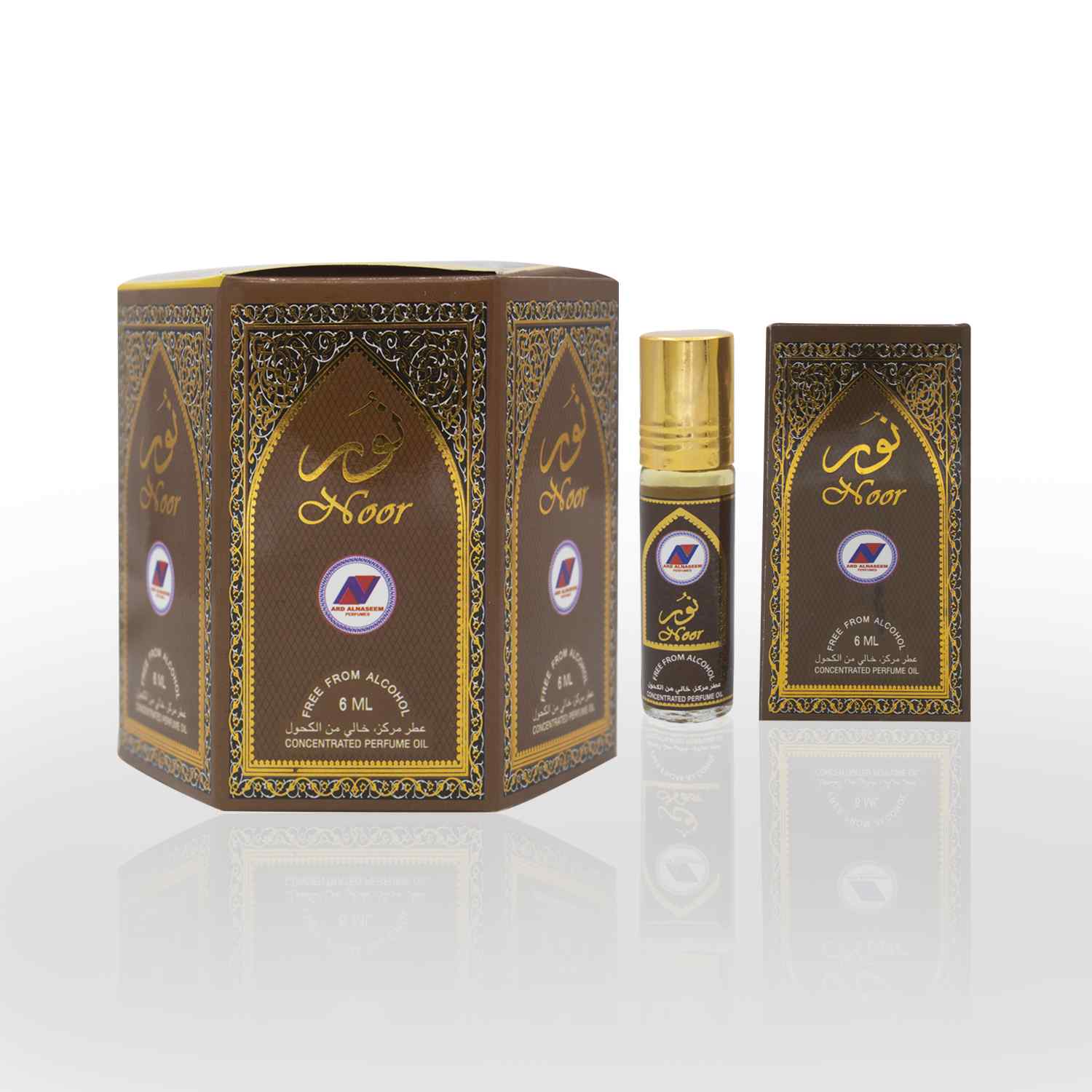 Noor 6ml Attar is a concentered perfume oil, free from Alcohol. It is a product of ARD perfumes. Made in UAE