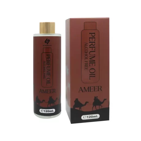 Ameer 120ml Concentrated Perfume Oil by Shangani is a mesmerizing fragrance that embodies luxury and elegance. Designed for those who cherish the deep.