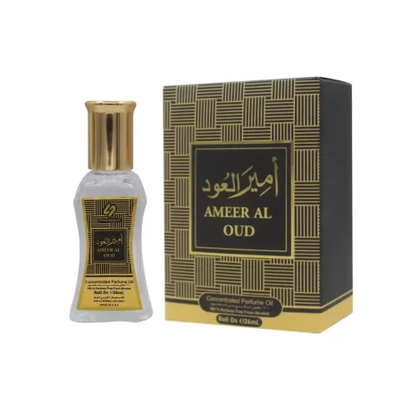 Ameer al Oud 24ml Concentrated Perfume Oil by Shangani is a remarkable fragrance that combines the classic richness of oud with a contemporary flair.