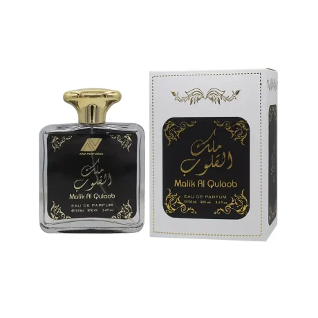 Malik Al Quloob perfume begins with a vibrant burst of citrus, quickly revealing a heart of spicy floral notes that blend seamlessly