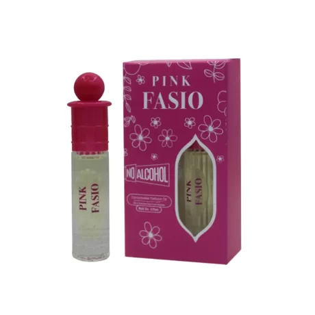 Pink Fasio 7ml Perfume Oil Roll-On by Shangani offers a delightful and refreshing fragrance that blends floral, fruity, and subtle musky notes.