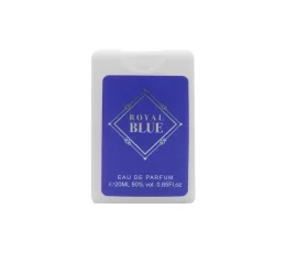 Royal Blue 20ml Perfume Spray by Shangani is an enchanting fragrance that embodies sophistication and elegance, thoughtfully packaged in a compact