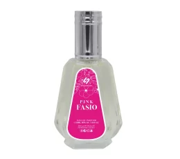 Pink Fasio 50ml Perfume Spray by Shangani is a lively and charming fragrance that captures the spirit of elegance. Made in UAE.